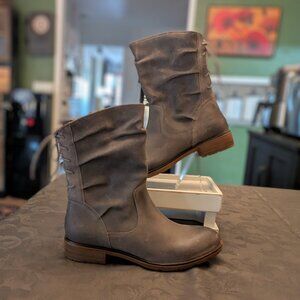 Sofft Sharnell Aqua Collection Waterproof Suede Lace-up Boot Taupe/Grey Size 8